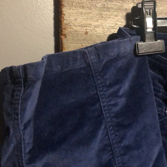 Blue velour wide leg pant - Picture 5 of 14